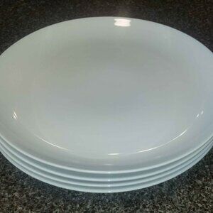 Lot of 4 Crate & Barrel White 11.5" White Dinner/ Buffet Serving Plates